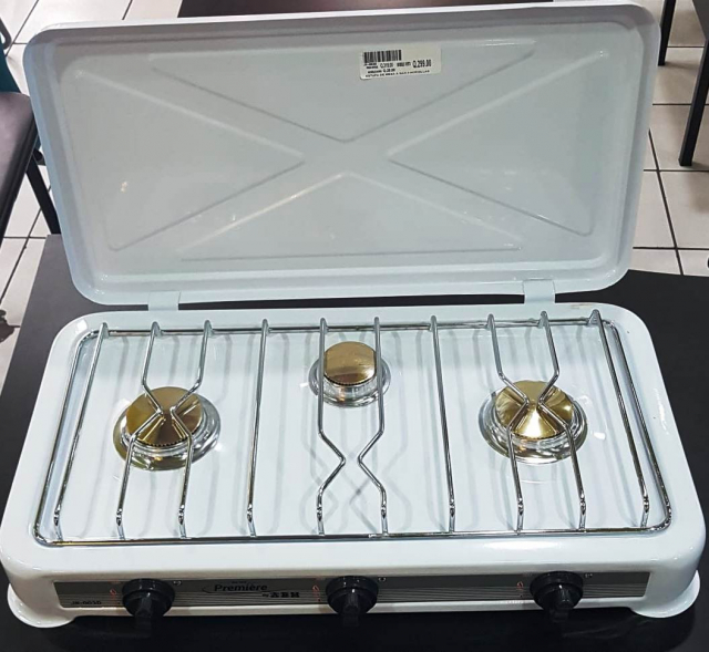 Estufa de mesa a gas de 3 hornillas