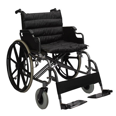 Silla de ruedas de asiento ancho
