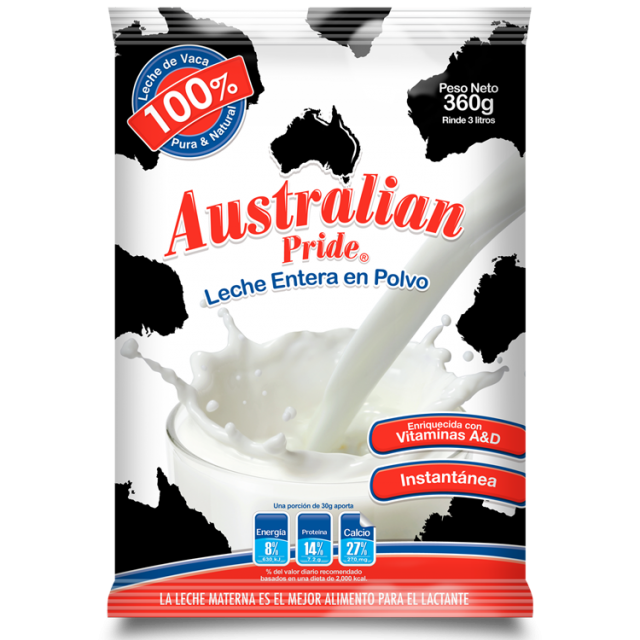 Leche en polvo entera Australian 360 gramos