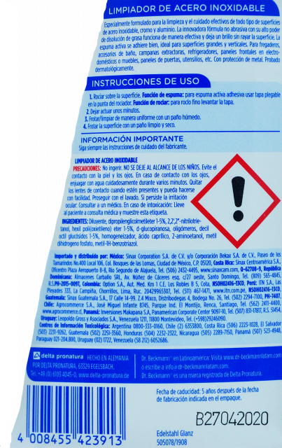 Limpiador de acero inoxidable Dr. Beckmann 250 ml