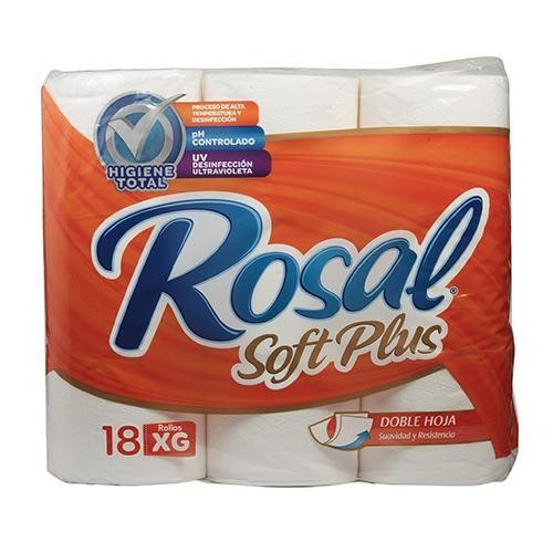 Papel Higiénico Rosal 400 Hojas paquete de 18 rollos