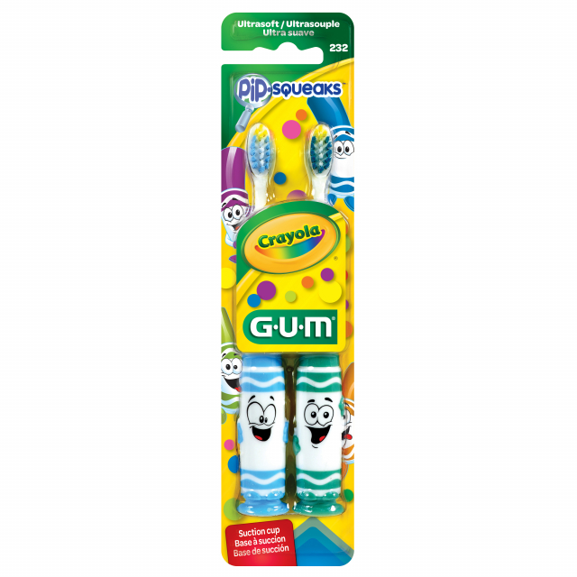 Cepillo Crayola Ultra-Suave de Niño 2-5 Años (2x1) Pip-Squeaks Gum