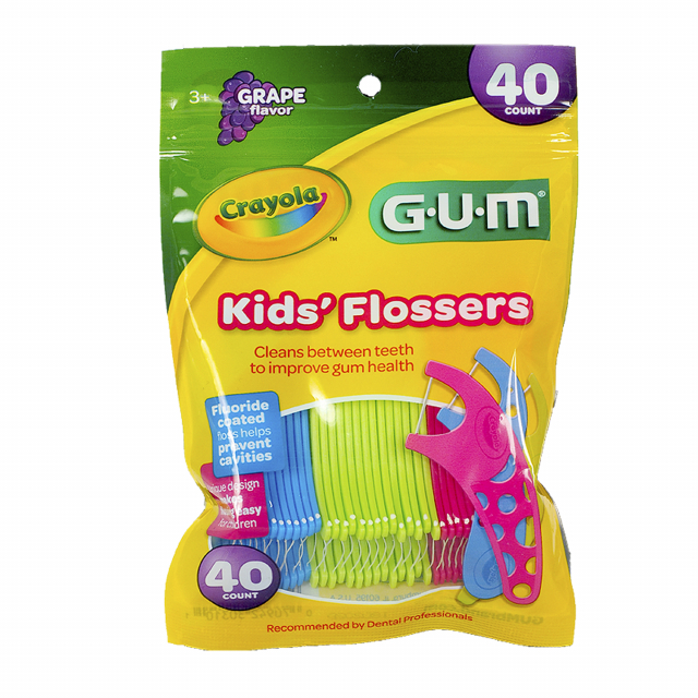 Hilo Dental Crayola Niños a Colores Gum de 40 uds.