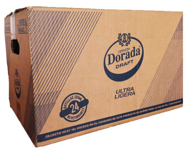 Cerveza Ultra Ligera Dorada Draft Botella 350 ml caja de 24 Und