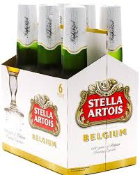 Cerveza Stella Artois 6 Pack Botella 350 ml.