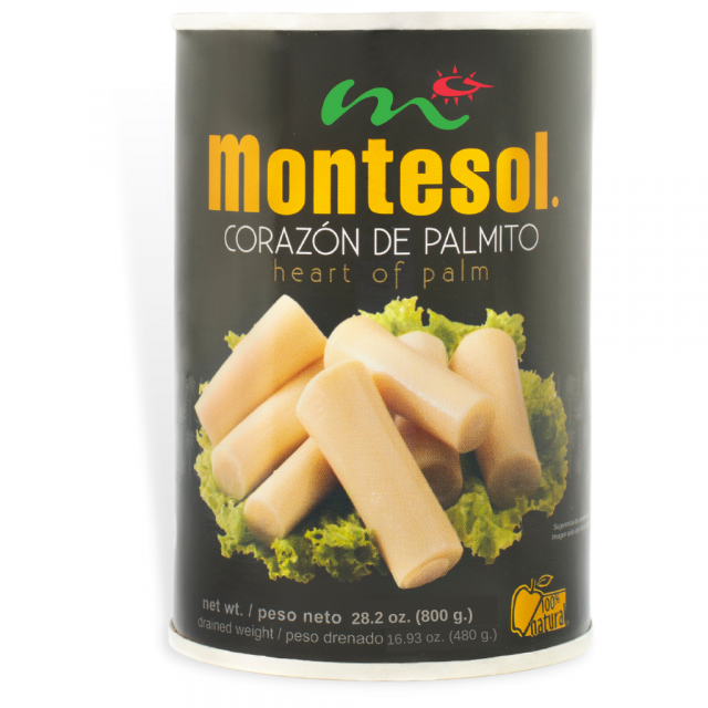 Corazón de palmito Montesol 800 gramos