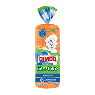 Pan sandwich 0% grasa y azucar añadida Bimbo 500 g