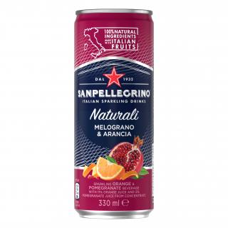 Agua Mineral Granadina y Naranja San Pellegrino 330ml.