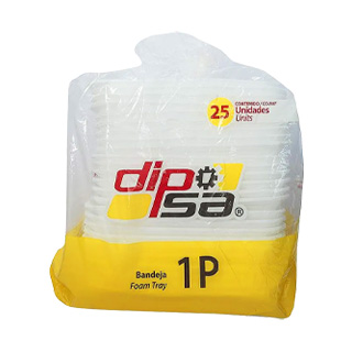 Bandeja Duroport Cuadrada Dipsa 1P 25 un.