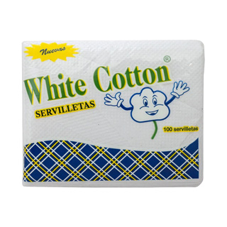 Servilleta Cuadrada White Cotton 100 un.