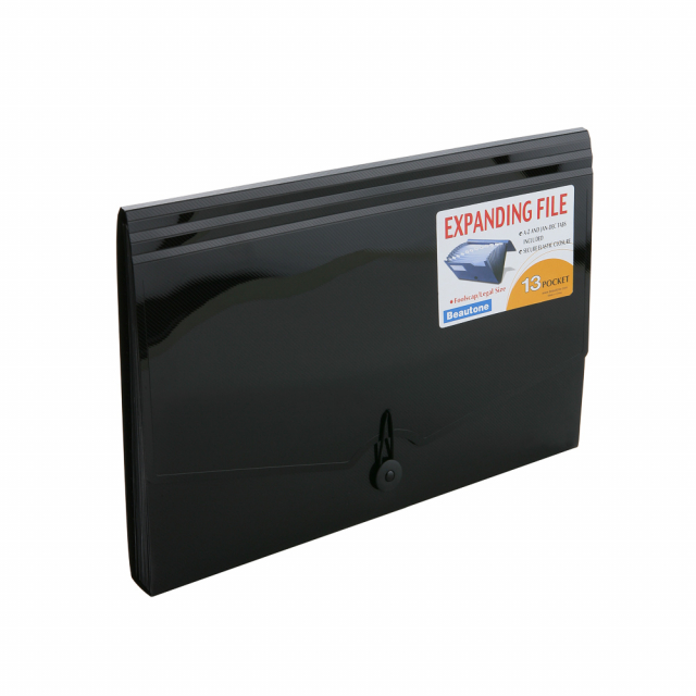 ARCHIVADOR BEAUTONE 3220-6 LEGAL 12 SEP. METALIC NEGRO (12)