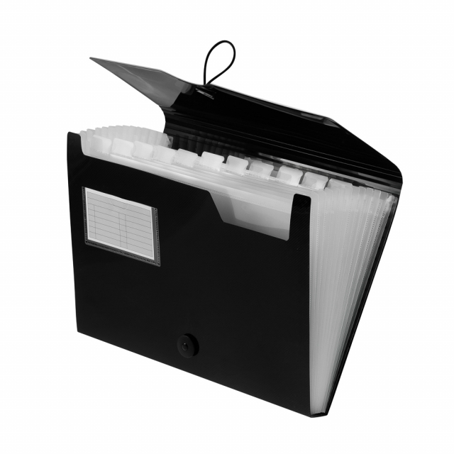 ARCHIVADOR BEAUTONE 3248-6 CARTA 12 SEP. METALIC NEGRO (12)