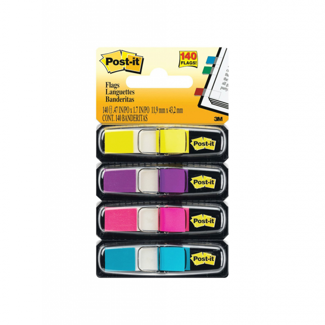 BANDERITAS POST IT 683-4AB C/DISPENSADOR 4 COL. NEON (24)