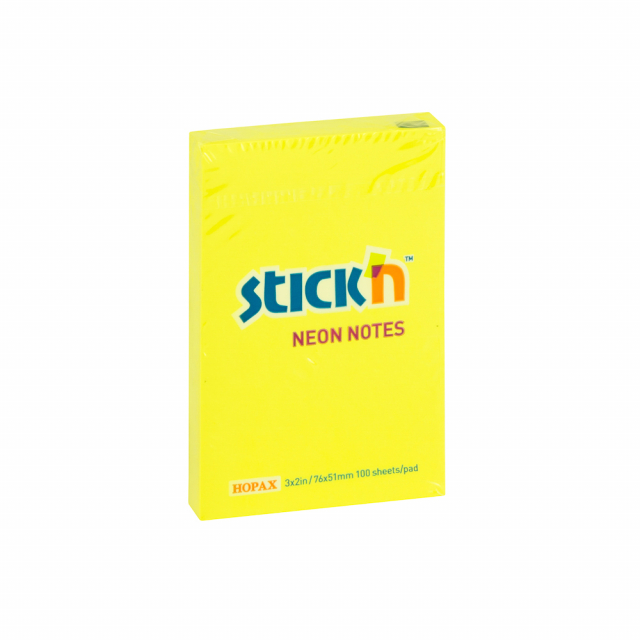 BLOCK STICKN 21132 2"X3" NEON AMARILLO (12X12)