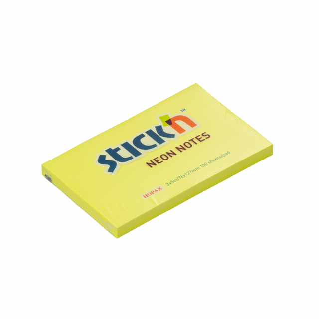 BLOCK STICKN 21135 3"X5" NEON AMARILLO (12X12)