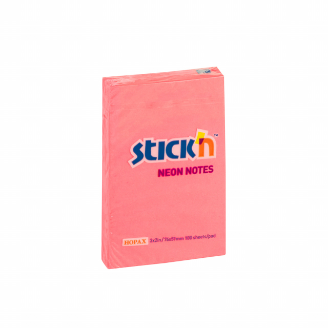 BLOCK STICKN 21162 2"X3" NEON ROSADO (12X12)