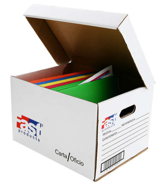 CAJA P/ARCHIVO FAST KRAFT BLANCO C175 40X32X26 CM.C/TAP. ( 25 )