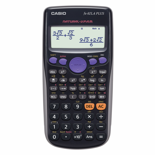 CALCULADORA CIENTIFICA CASIO FX-82LA PLUS-2-BK 252 FUNC. (40)