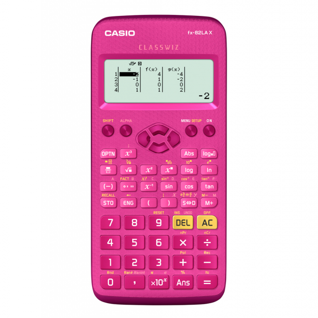 CALCULADORA CIENTIFICA CASIO FX-82LA PLUS-2-PK 252 FUNC. FUCCIA (40)