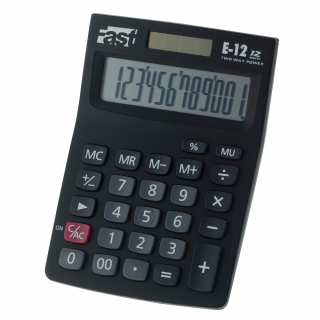 CALCULADORA P/ESCRITORIO FAST E-12 12 DIG. (12X10)
