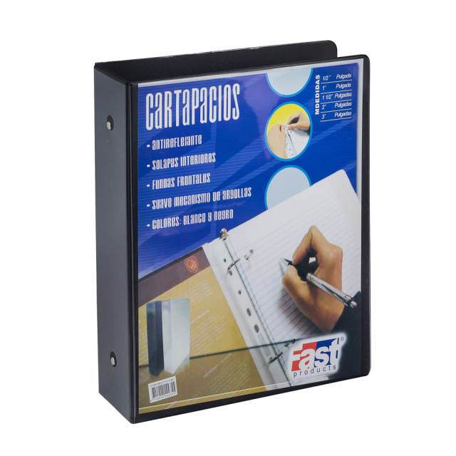CARTAPACIO FAST C/FUNDA OFICIO 2" NEGRO (12)