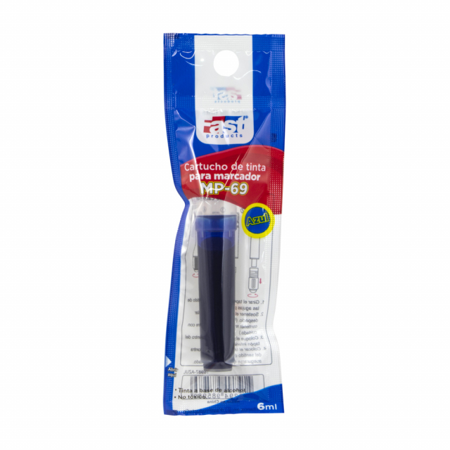CARTUCHO DE TINTA FAST 6ML AZUL (3X12X12)