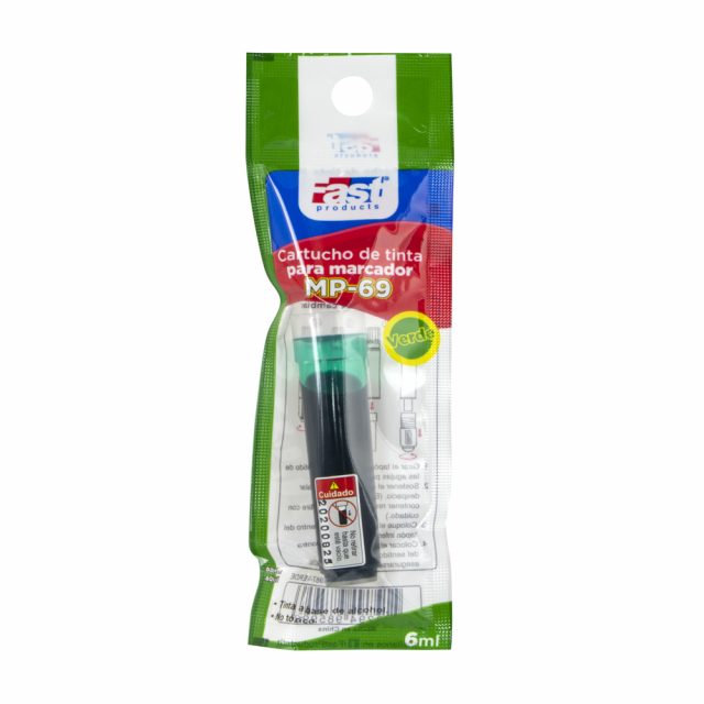 CARTUCHO DE TINTA FAST 6ML VERDE (3X12X12)