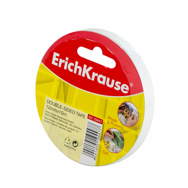 CINTA ADHESIVA ERICH KRAUSE 19447 DOBLE ADHESIVO 12MM X 10M (288)