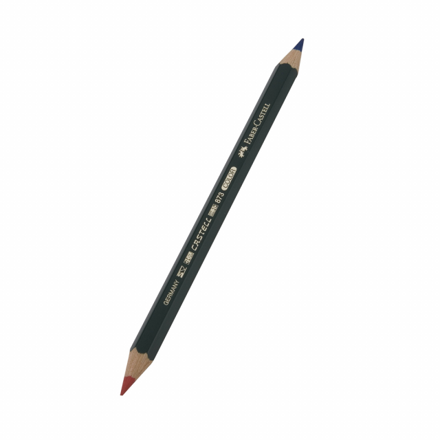 CRAYON DE MADERA FABER CASTELL 873 ROJO/AZUL GRUESO (12X6X12)