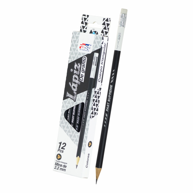 LAPIZ FAST TRIANGULAR NEGRO (240X12)