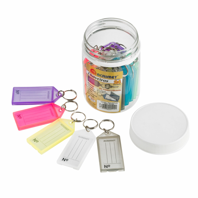 LLAVEROS ACRIMET 141 BOTE CON 24 UDS. COLORES SURTIDOS (36)