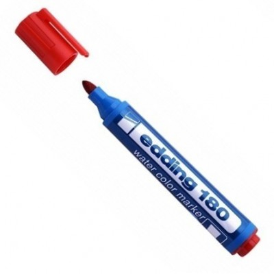 MARCADOR LAVABLE EDDING 180 P/REDONDA ROJO (66X10)