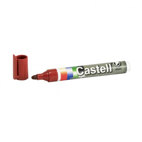 MARCADOR P/PIZARRA CASTELL P/REDONDA REC. ROJO (12X12)