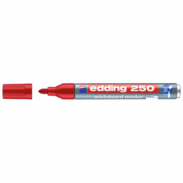 MARCADOR P/PIZARRA EDDING 250 P/REDONDA REC. ROJO (600)