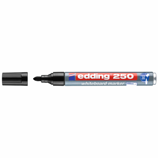 MARCADOR P/PIZARRA EDDING 250 P/REDONDA REC.NEGRO (600)