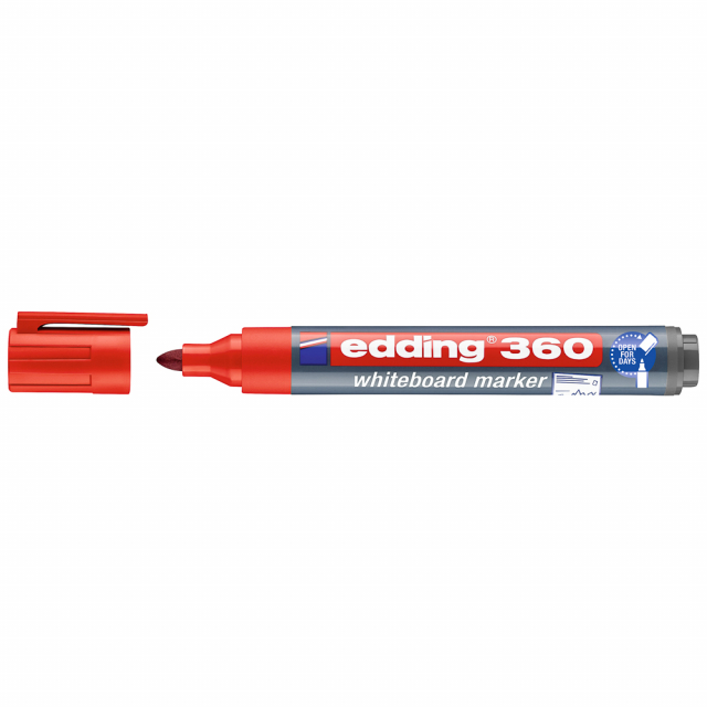 MARCADOR P/PIZARRA EDDING 360 P/REDONDA REC. 2 ROJO (40X10)