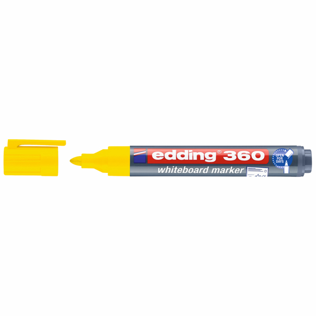 MARCADOR P/PIZARRA EDDING 360 P/REDONDA REC. 5 AMARILLO (40X10)