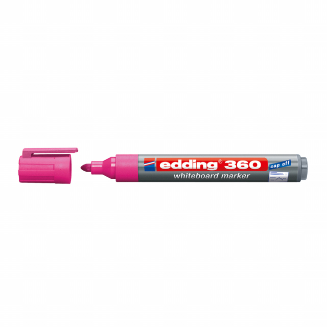 MARCADOR P/PIZARRA EDDING 360 P/REDONDA REC. 9 ROSADO (40X10)