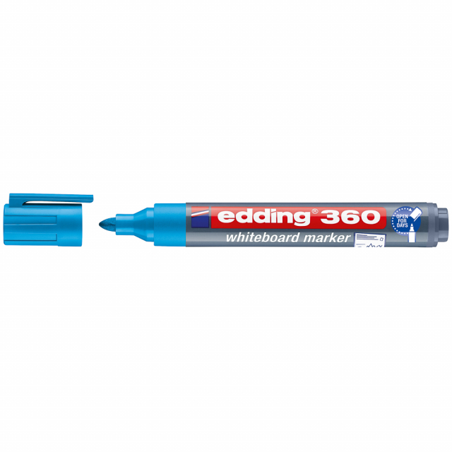 MARCADOR P/PIZARRA EDDING 360 P/REDONDA REC.10 CELESTE (40X10)