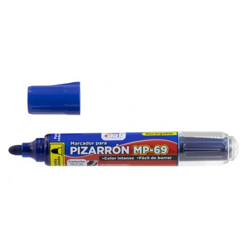 MARCADOR P/PIZARRA FAST MP-69 P/REDONDA REC. C/CARTUCHO AZUL (12X12X3)
