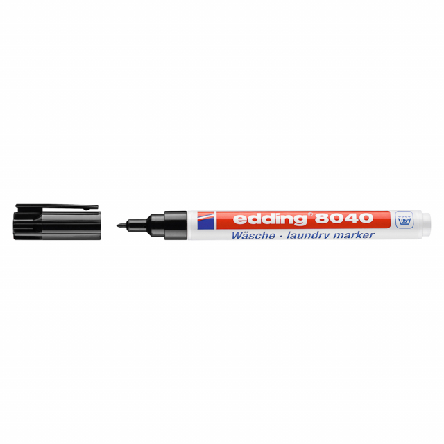 MARCADOR P/ROPA EDDING 8040 P/FINA NEGRO (10)
