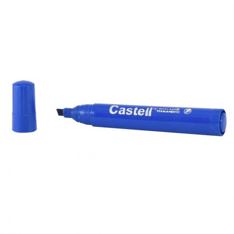 MARCADOR PERMANENTE CASTELL P/REDONDA AZUL (12X12)