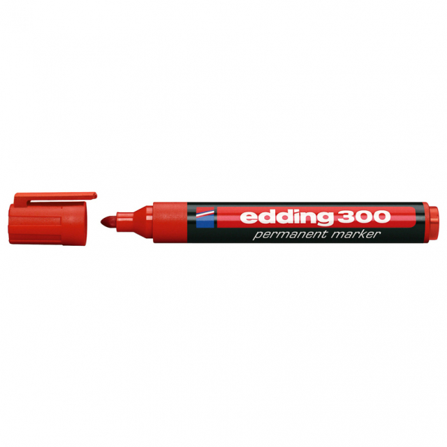 MARCADOR PERMANENTE EDDING 300 P/REDONDA REC. ROJO (40X10)