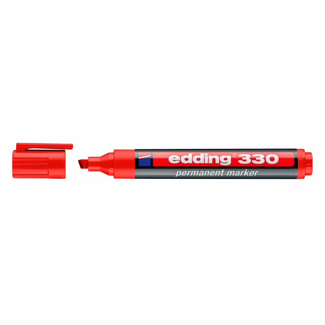 MARCADOR PERMANENTE EDDING 330 P/BISELADA REC. ROJO (40X10)