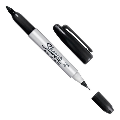 MARCADOR PERMANENTE SHARPIE DOBLE PUNTA 32001 NEGRO (12X12)