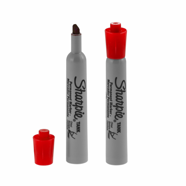 MARCADOR PERMANENTE SHARPIE TANK P/BISELADA 1789879 ROJO (12X12)