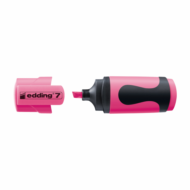 MARCADOR RESALTADOR EDDING 7 MINI ROSADO (10)