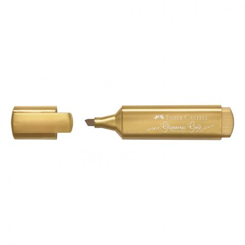 MARCADOR RESALTADOR FABER CASTELL METALICO 4650 DORADO (20X10)