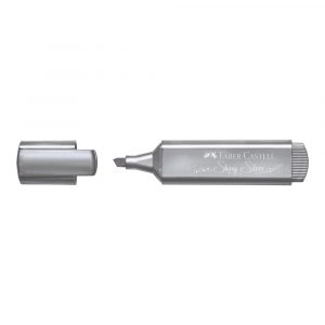 MARCADOR RESALTADOR FABER CASTELL METALICO 4661 PLATEADO (20X10)