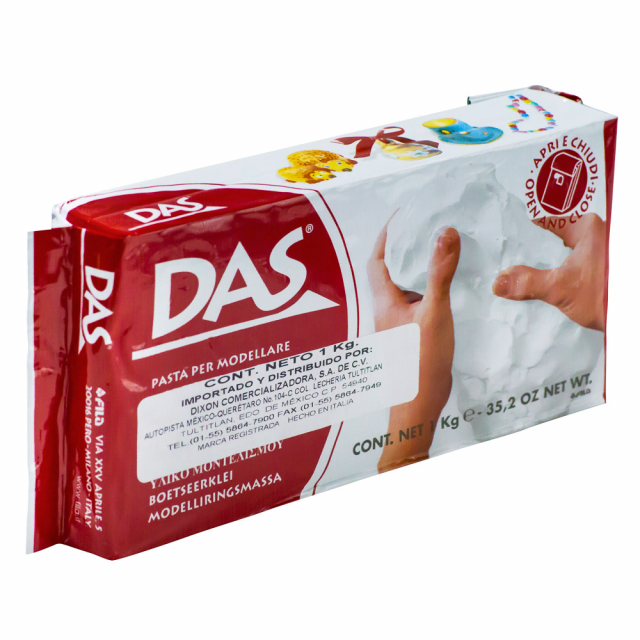 MASA MOLDEABLE DAS DE 1 KG. BLANCO (12)